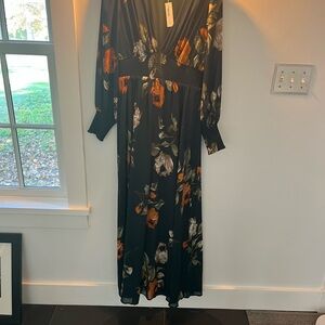 Baltic Born Dark green Floral Long Sleeve Dress